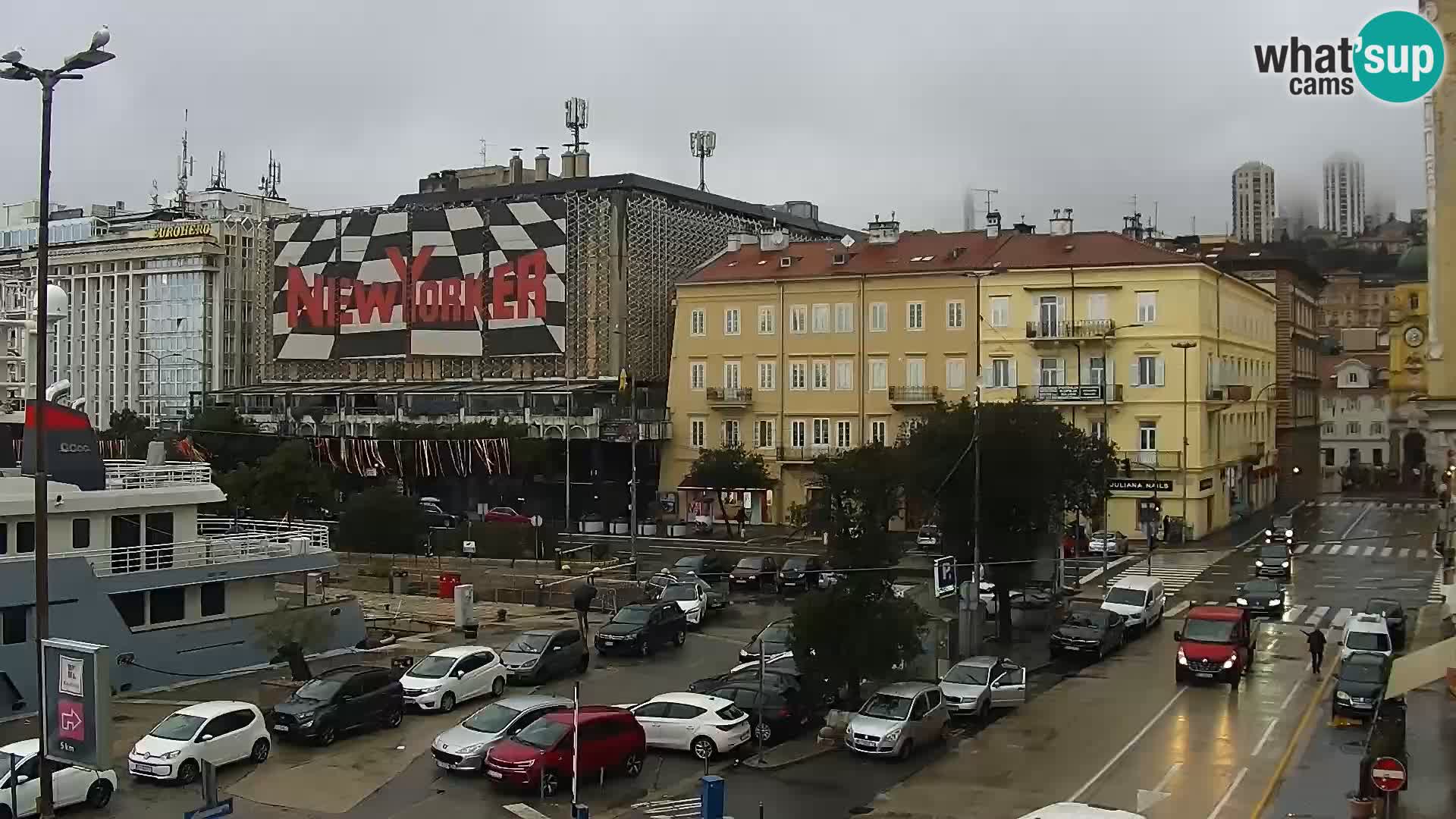 The Riva and Marina in Rijeka  – Live Webcam Croatia