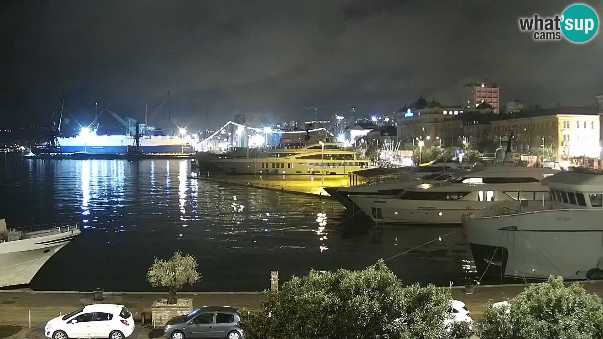 The Riva and Marina in Rijeka  – Live Webcam Croatia