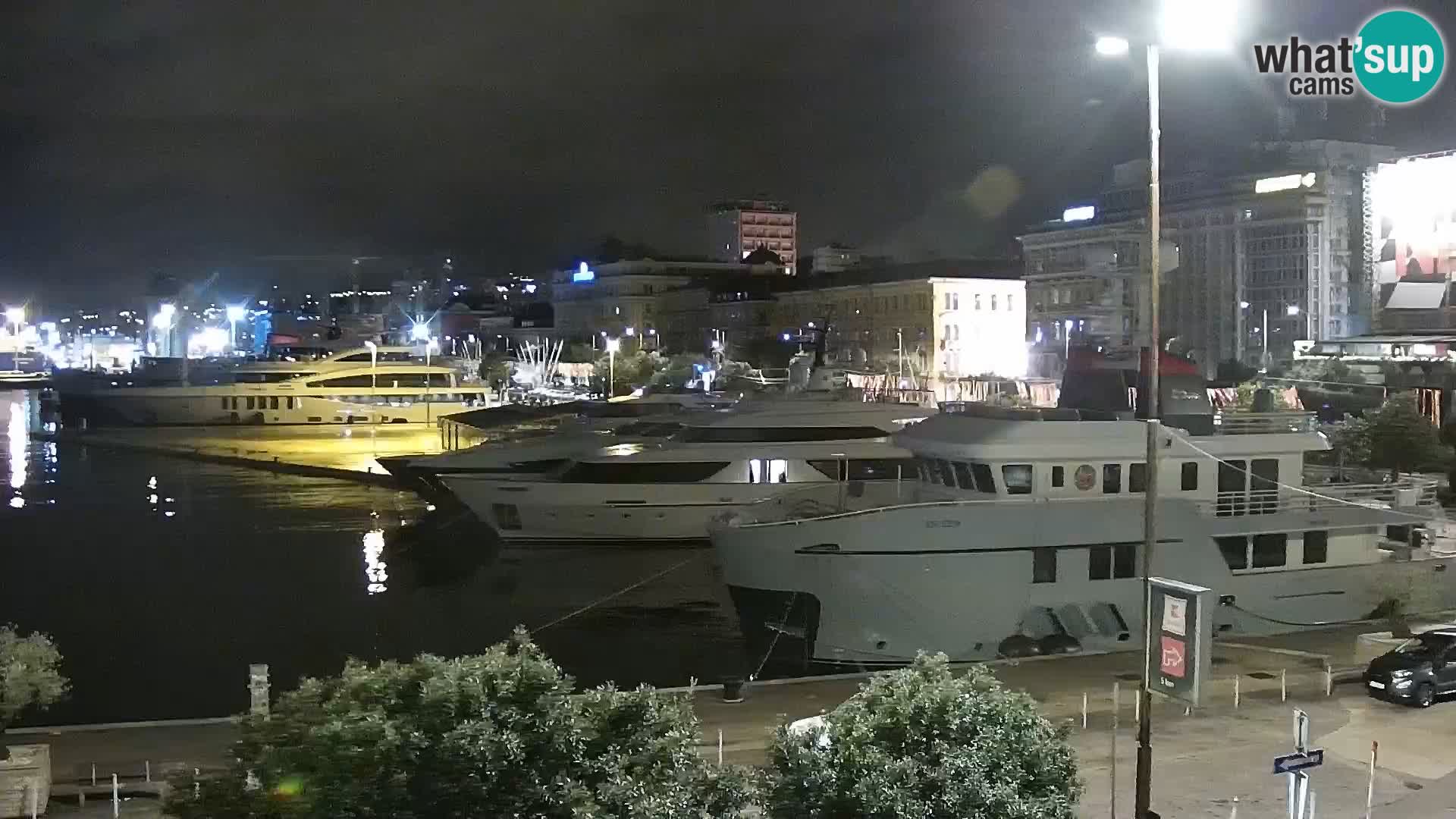 The Riva and Marina in Rijeka  – Live Webcam Croatia