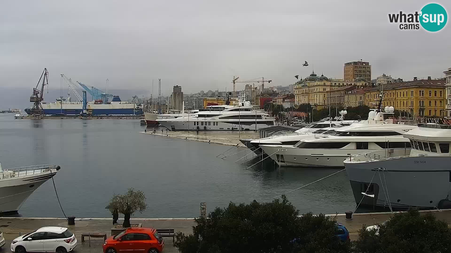 La Riva y Marina en Rijeka – Webcam en vivo Croacia