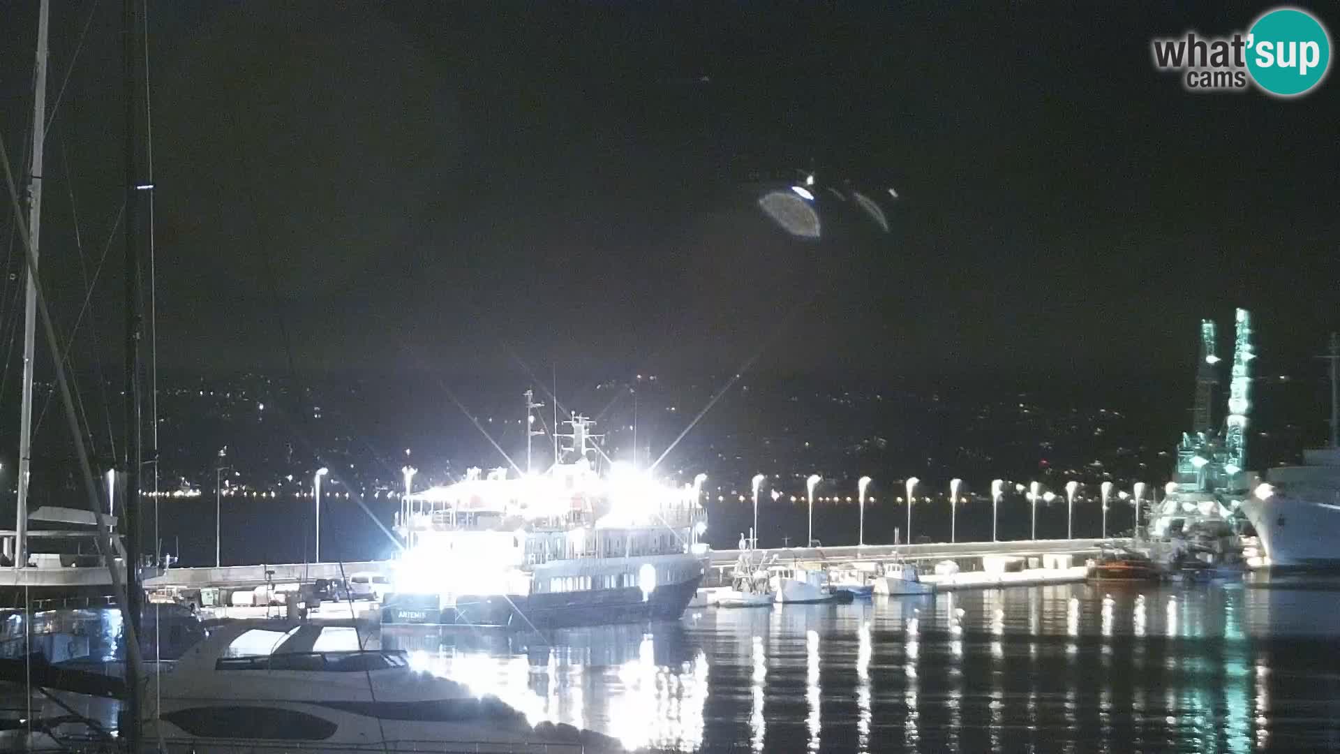 Riva in Marina v Reki – Spletna kamera v živo Hrvaška