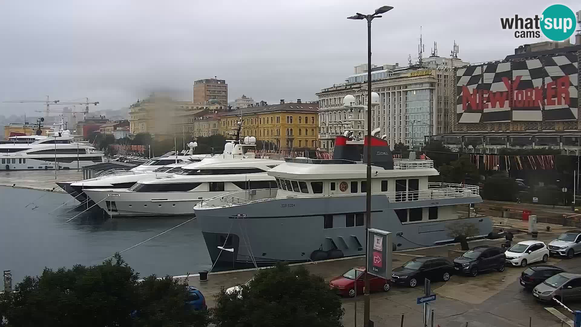 The Riva and Marina in Rijeka  – Live Webcam Croatia