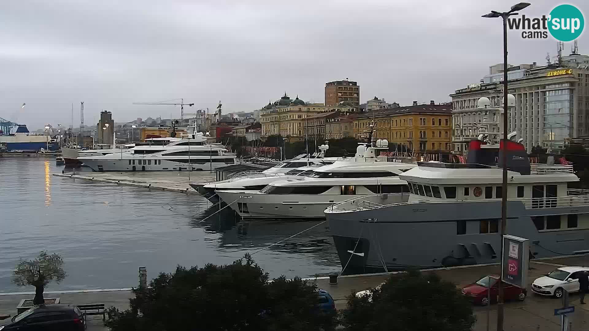 La Riva e la Marina a Rijeka (Fiume) – Live Webcam Croazia