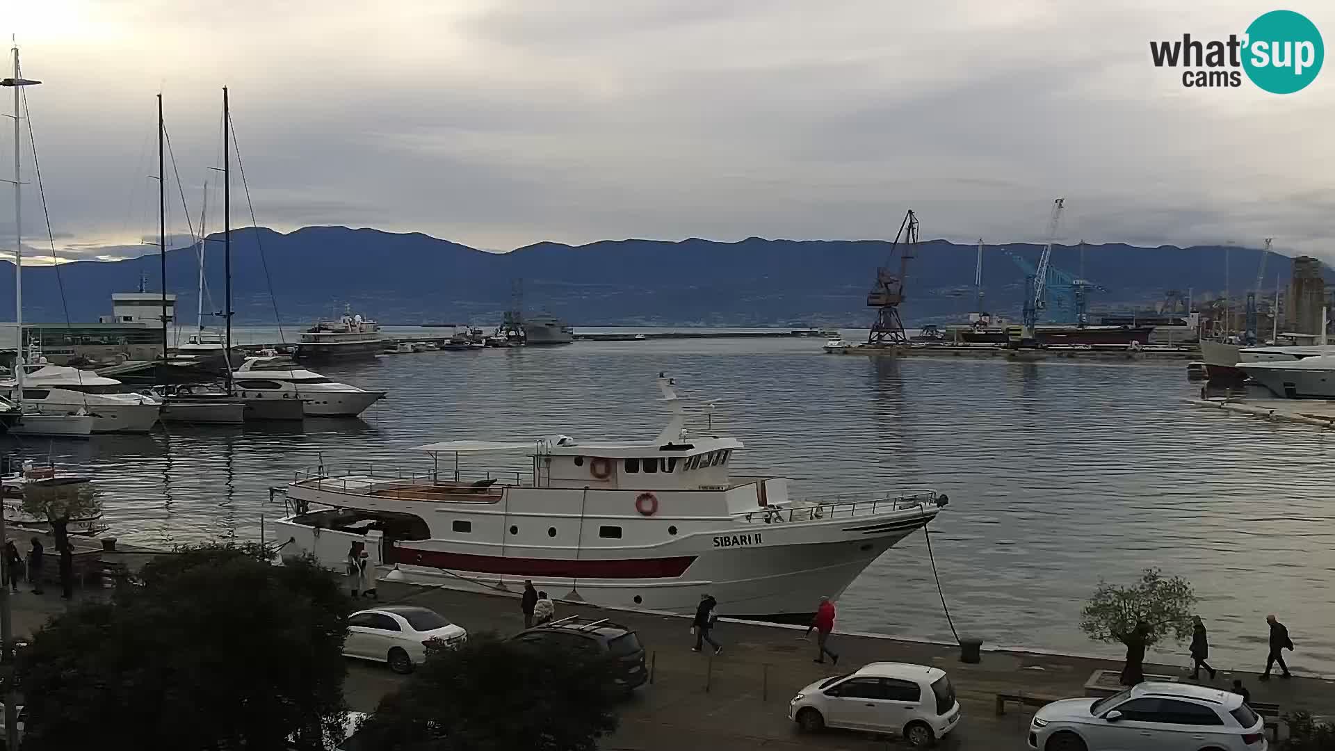 La Riva y Marina en Rijeka – Webcam en vivo Croacia