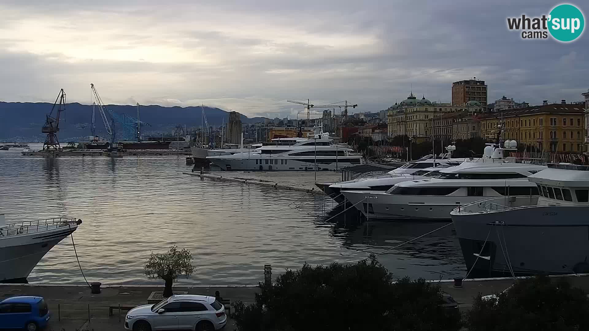 Die Riva und Marina in Rijeka – Live Webcam Kroatien