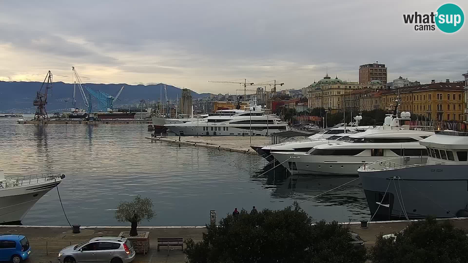 Die Riva und Marina in Rijeka – Live Webcam Kroatien