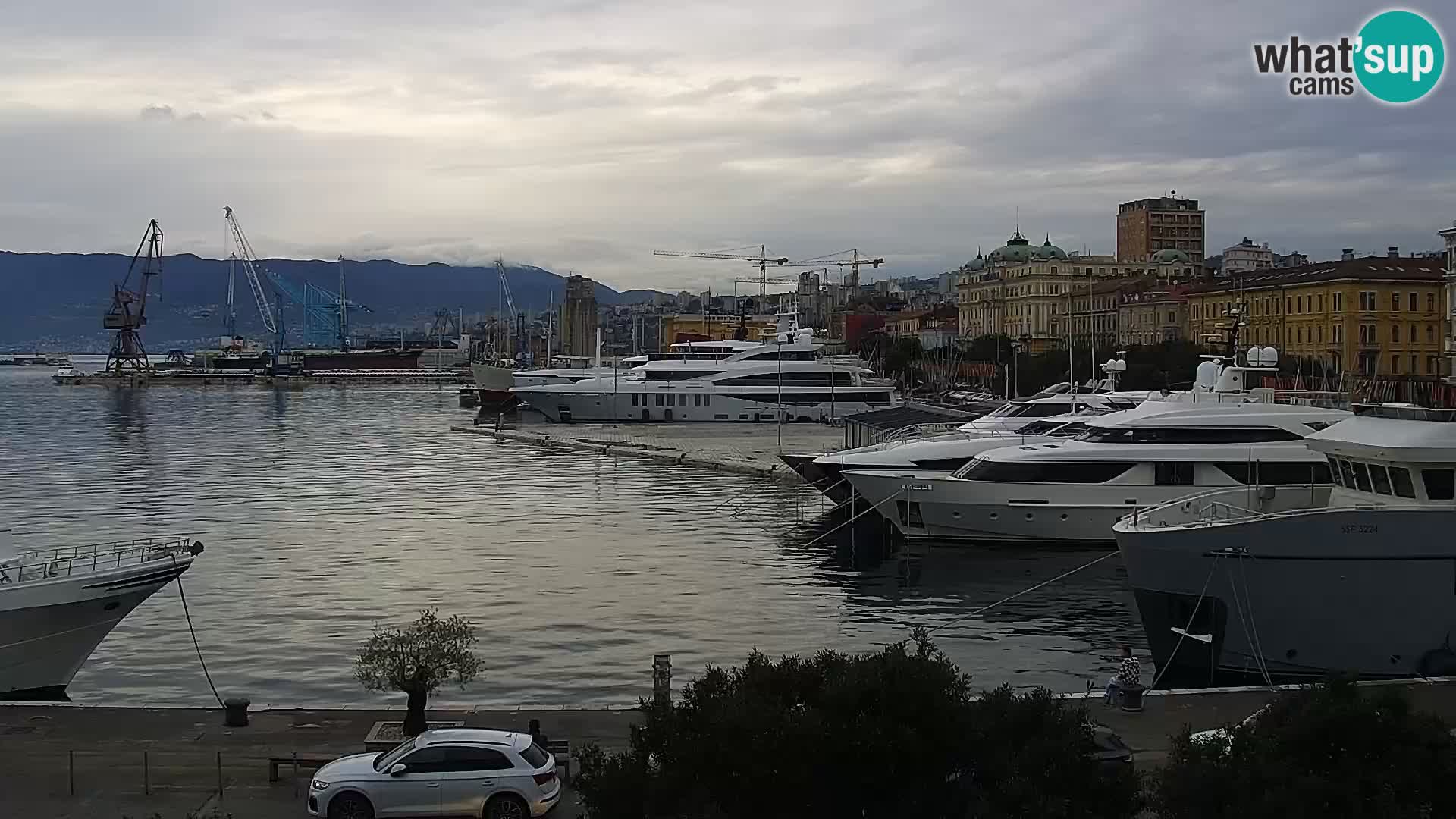 The Riva and Marina in Rijeka  – Live Webcam Croatia