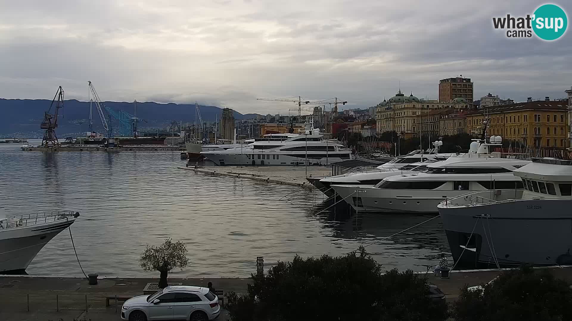 The Riva and Marina in Rijeka  – Live Webcam Croatia