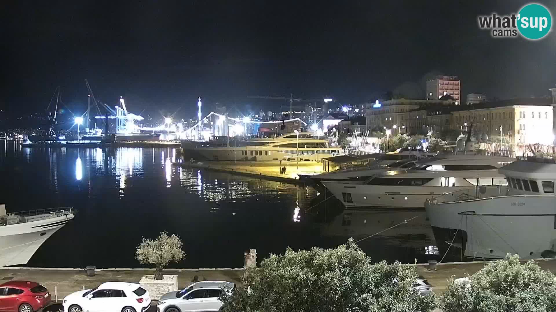 La Riva y Marina en Rijeka – Webcam en vivo Croacia