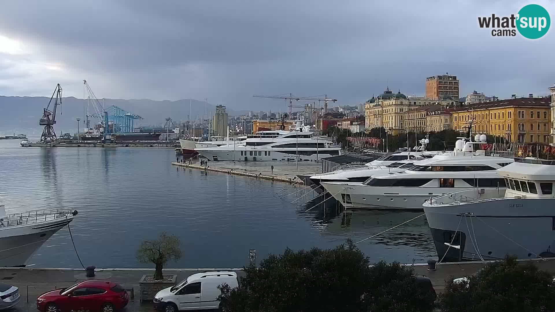 Die Riva und Marina in Rijeka – Live Webcam Kroatien