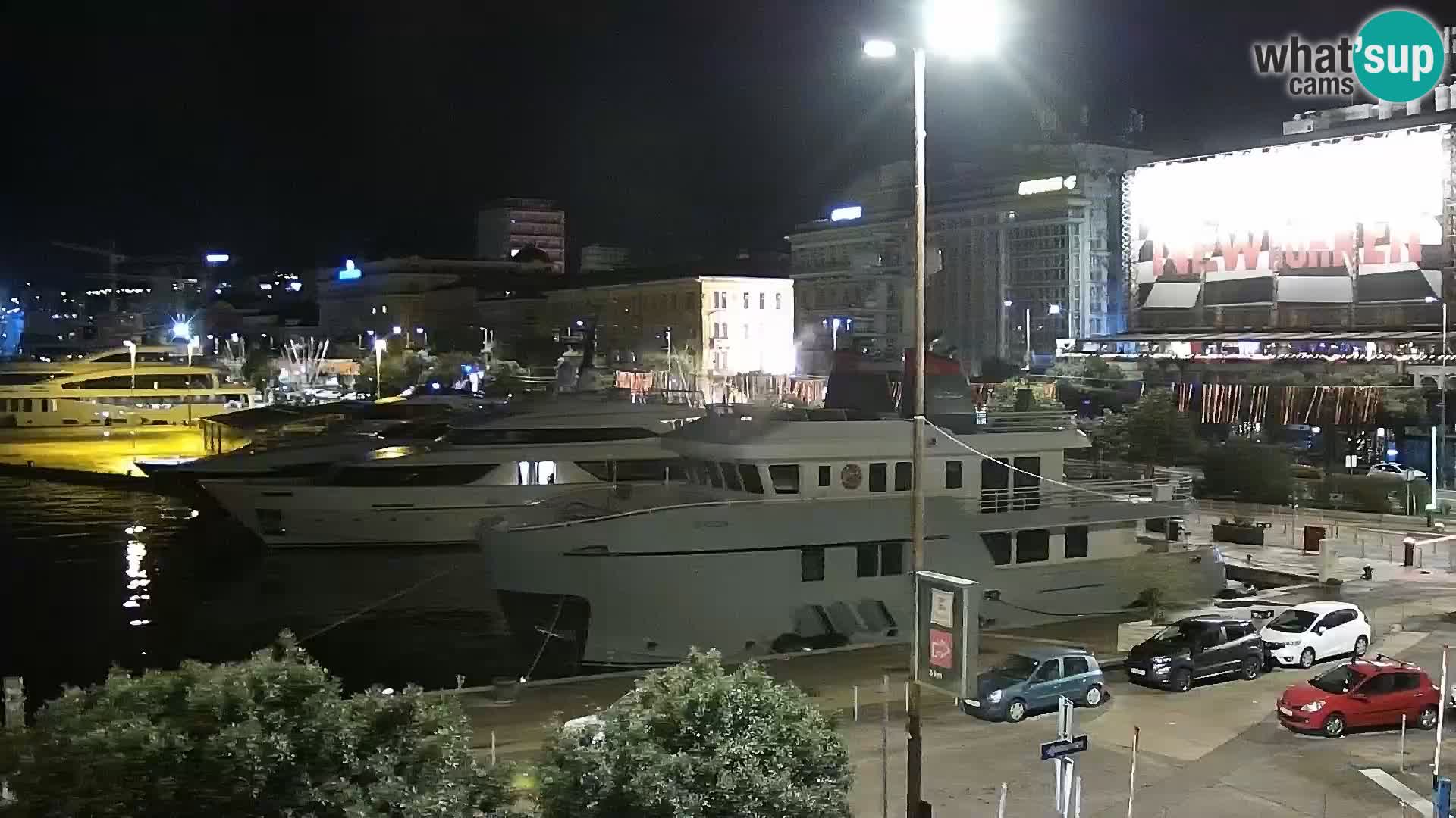 Die Riva und Marina in Rijeka – Live Webcam Kroatien