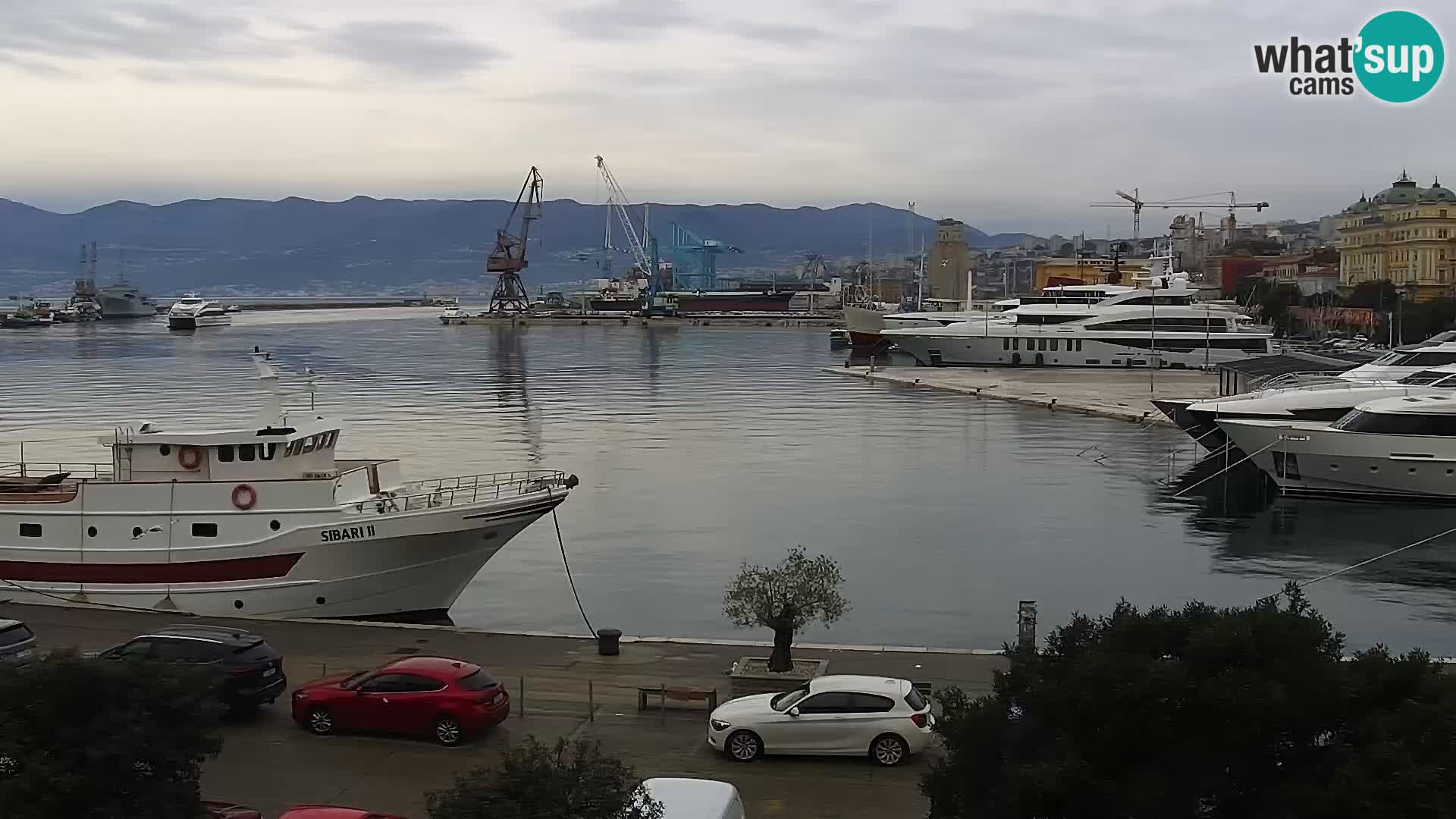 Die Riva und Marina in Rijeka – Live Webcam Kroatien