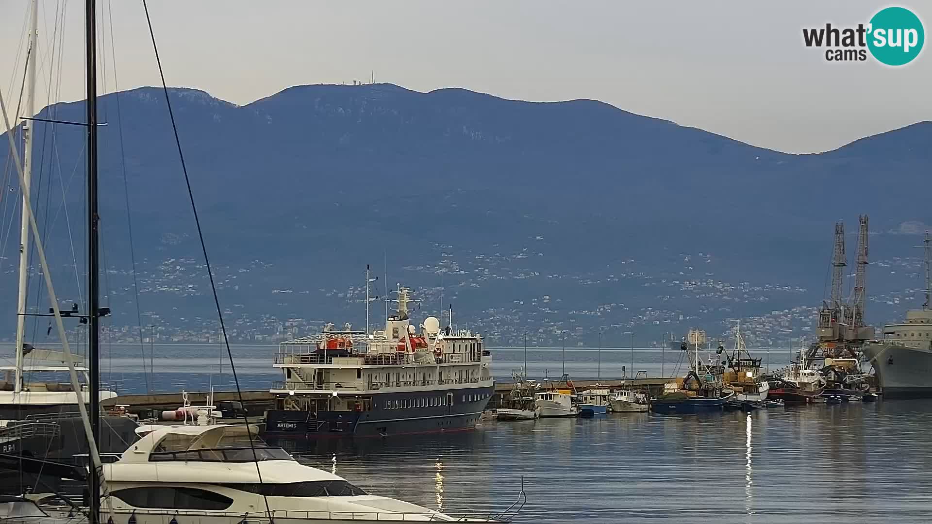 The Riva and Marina in Rijeka  – Live Webcam Croatia