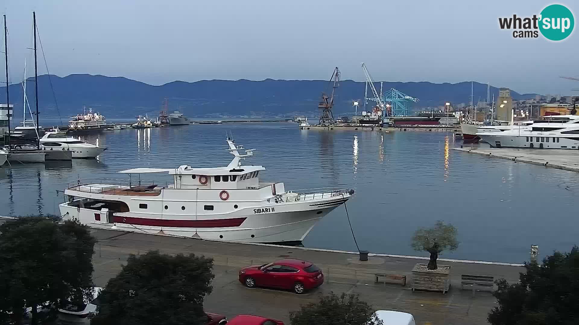 The Riva and Marina in Rijeka  – Live Webcam Croatia