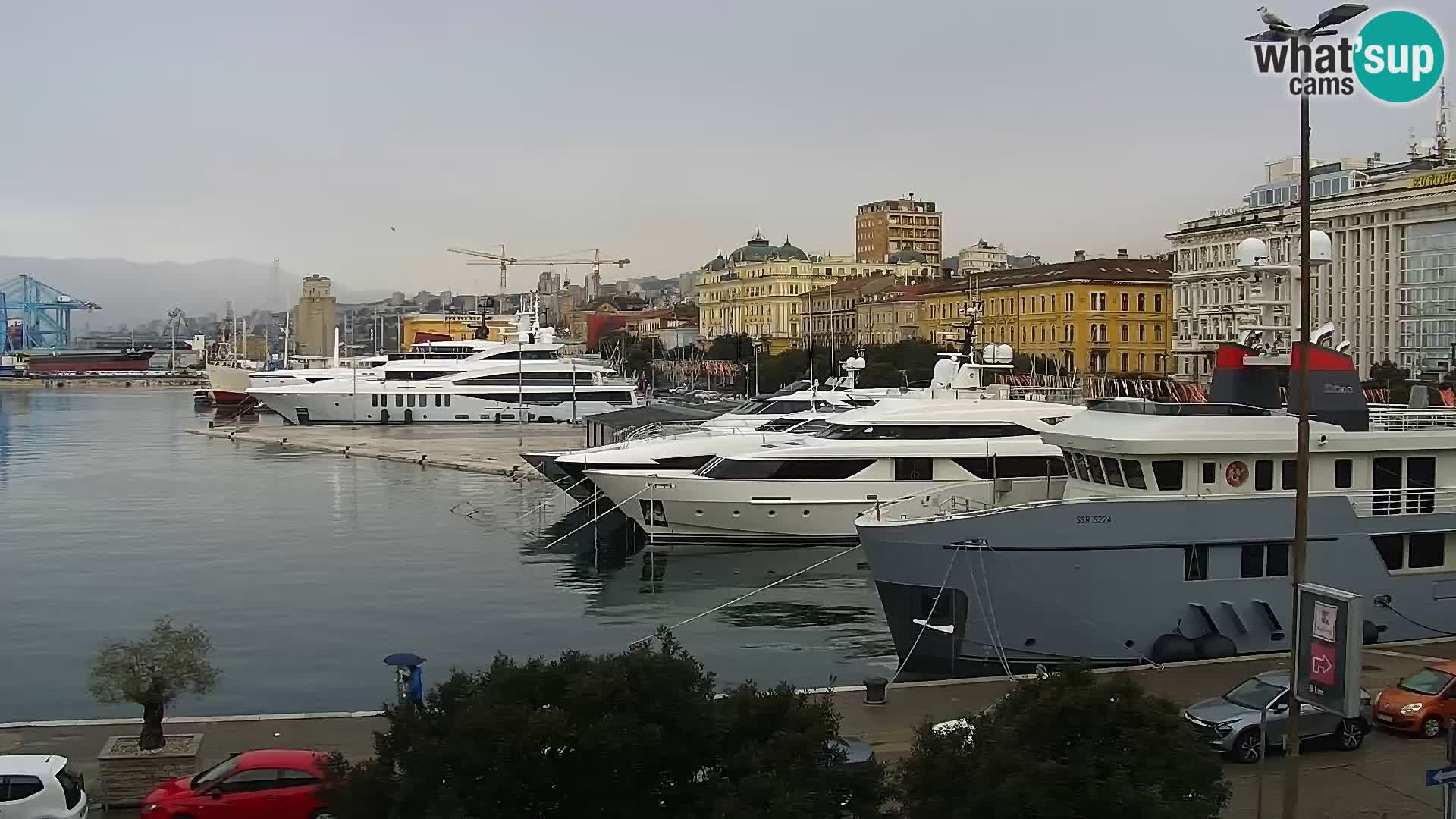 The Riva and Marina in Rijeka  – Live Webcam Croatia