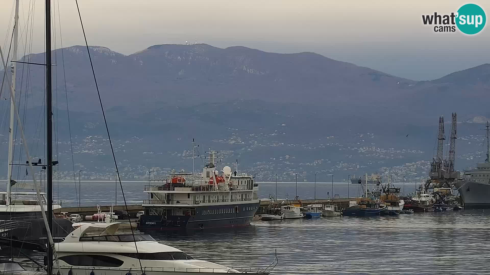Riva in Marina v Reki – Spletna kamera v živo Hrvaška