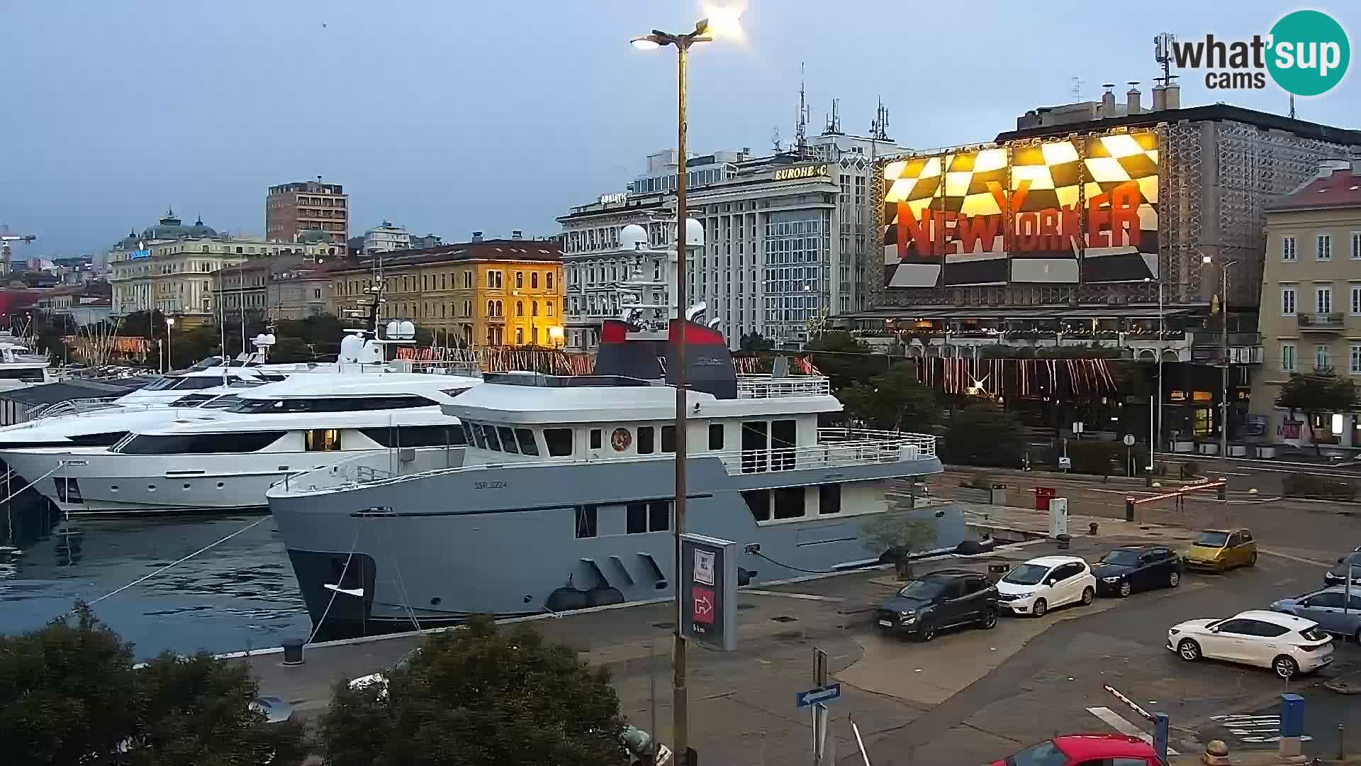 Die Riva und Marina in Rijeka – Live Webcam Kroatien