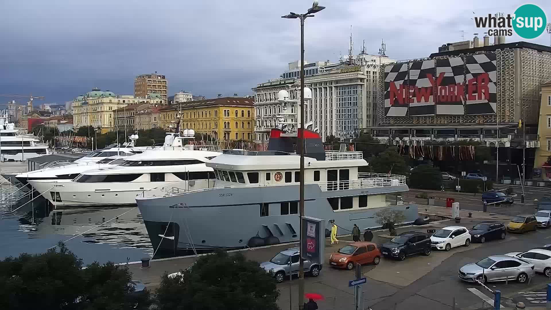 La Riva e la Marina a Rijeka (Fiume) – Live Webcam Croazia