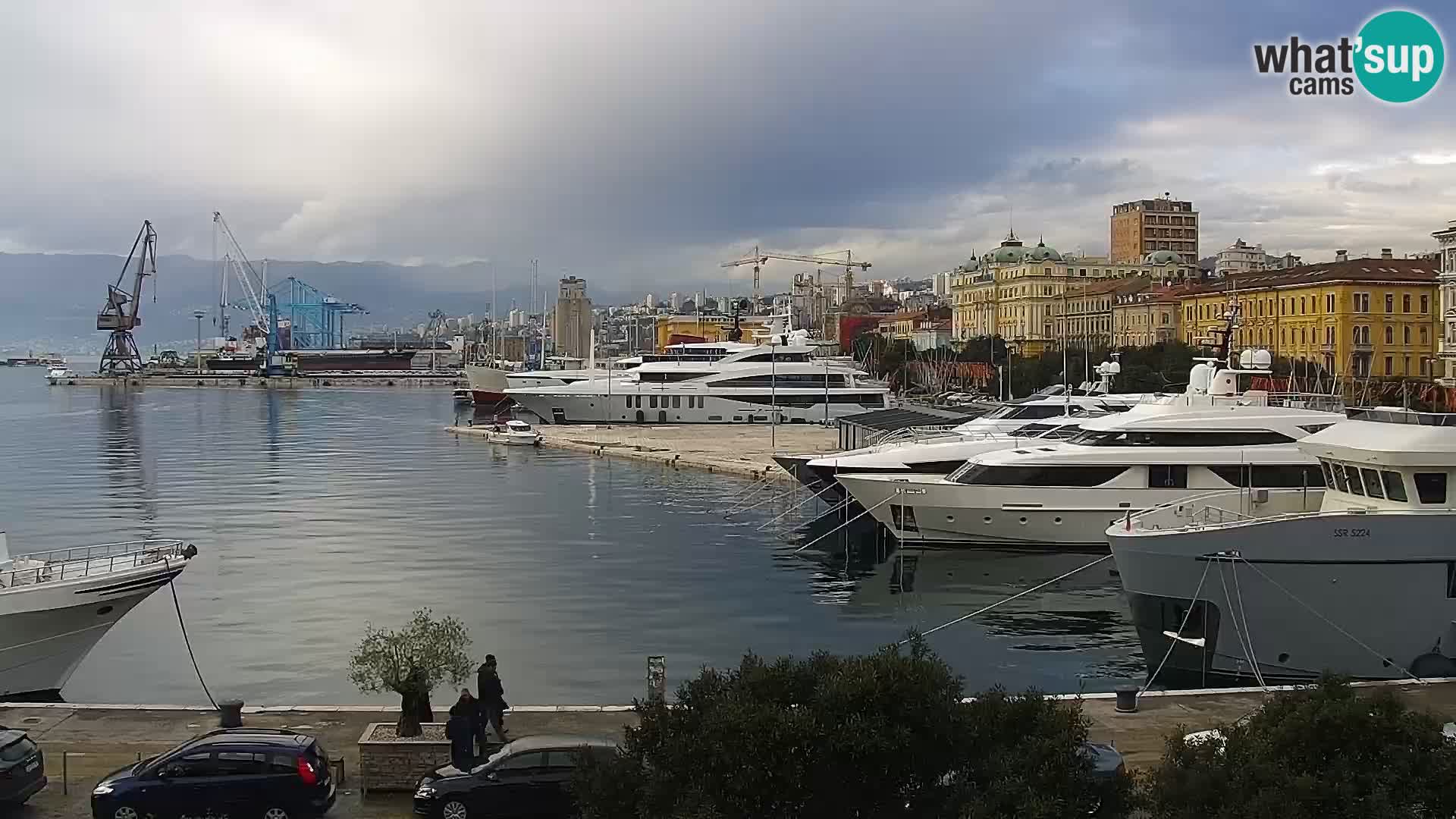 The Riva and Marina in Rijeka  – Live Webcam Croatia