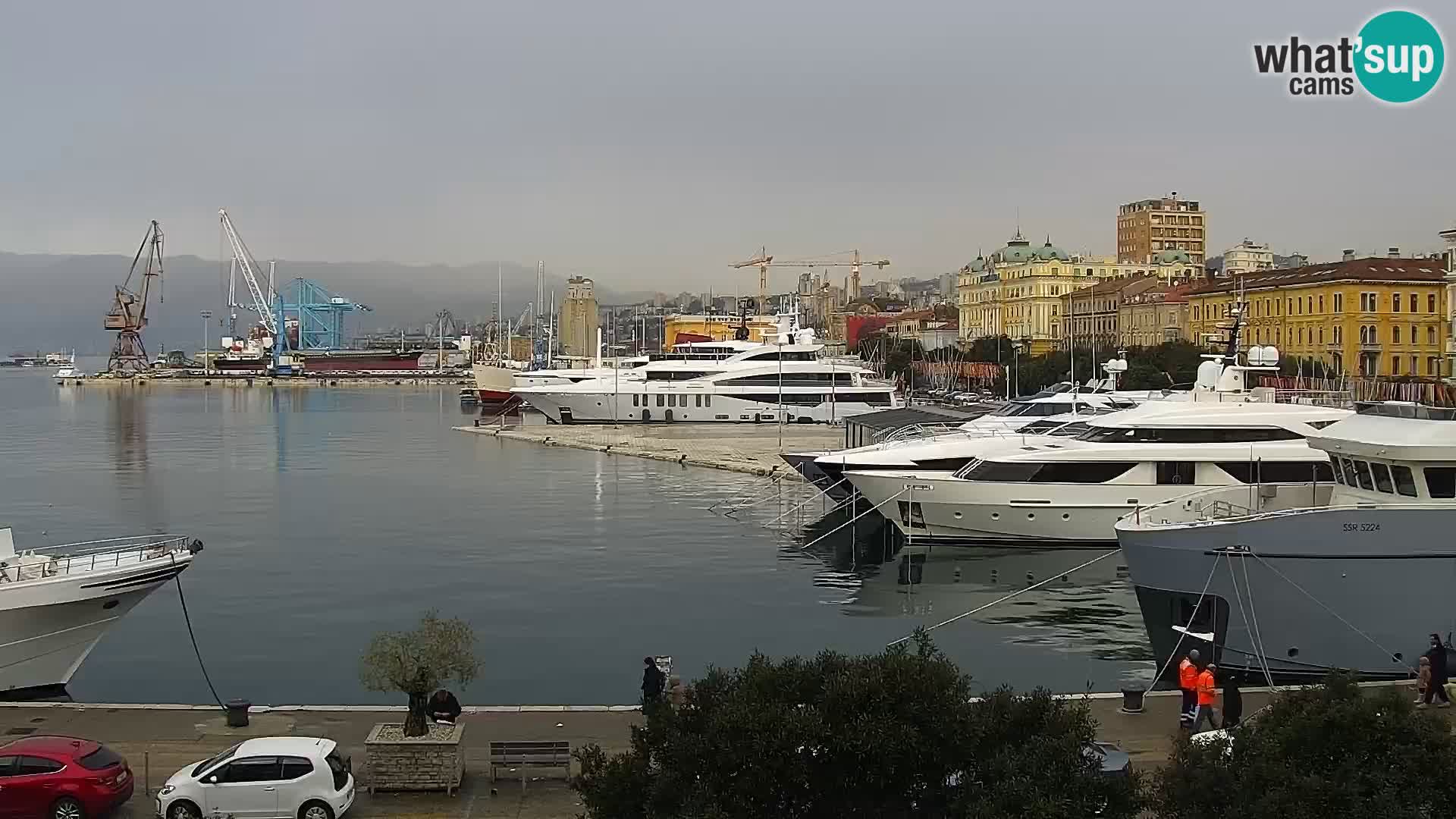 Die Riva und Marina in Rijeka – Live Webcam Kroatien