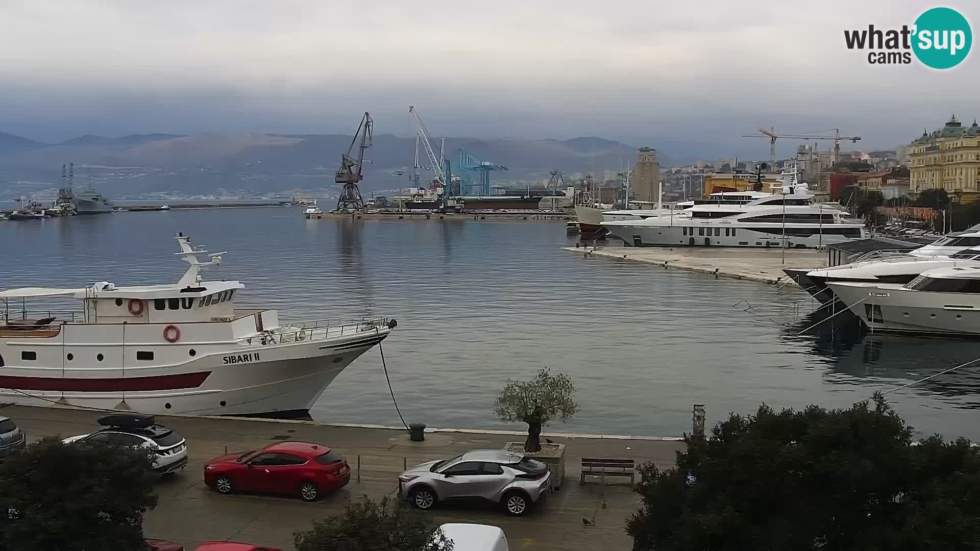 La Riva e la Marina a Rijeka (Fiume) – Live Webcam Croazia