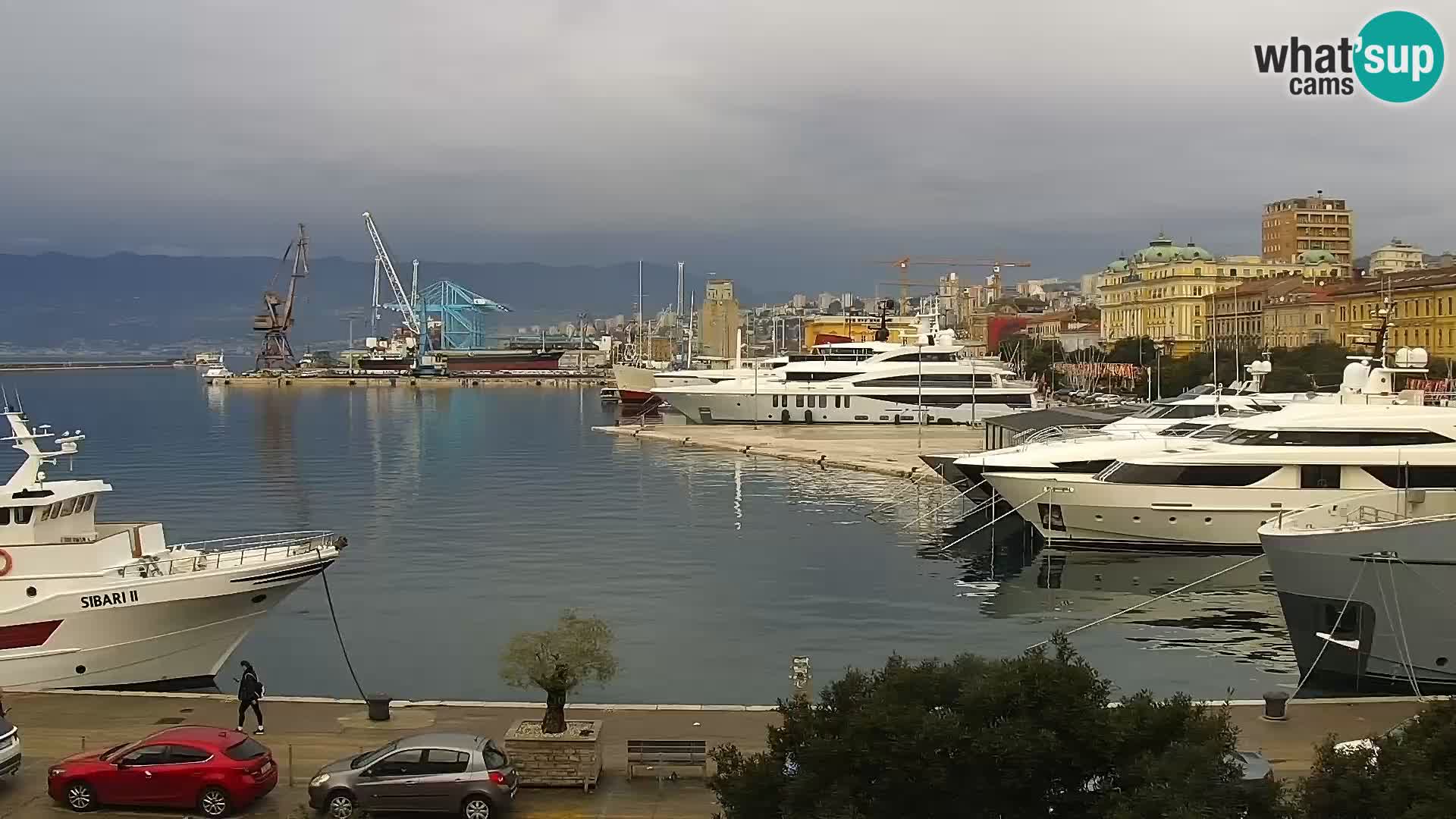 Riva in Marina v Reki – Spletna kamera v živo Hrvaška