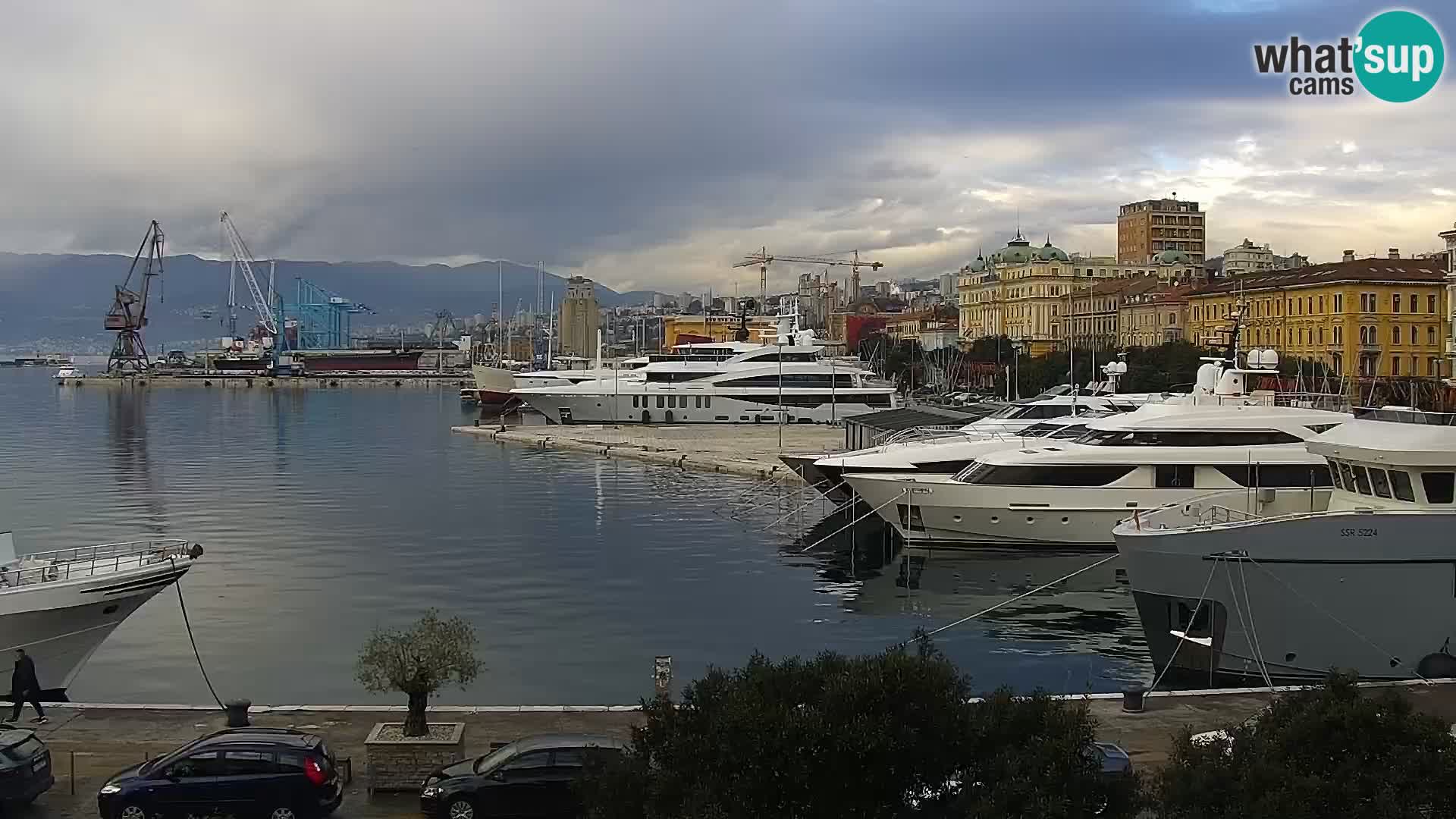 The Riva and Marina in Rijeka  – Live Webcam Croatia