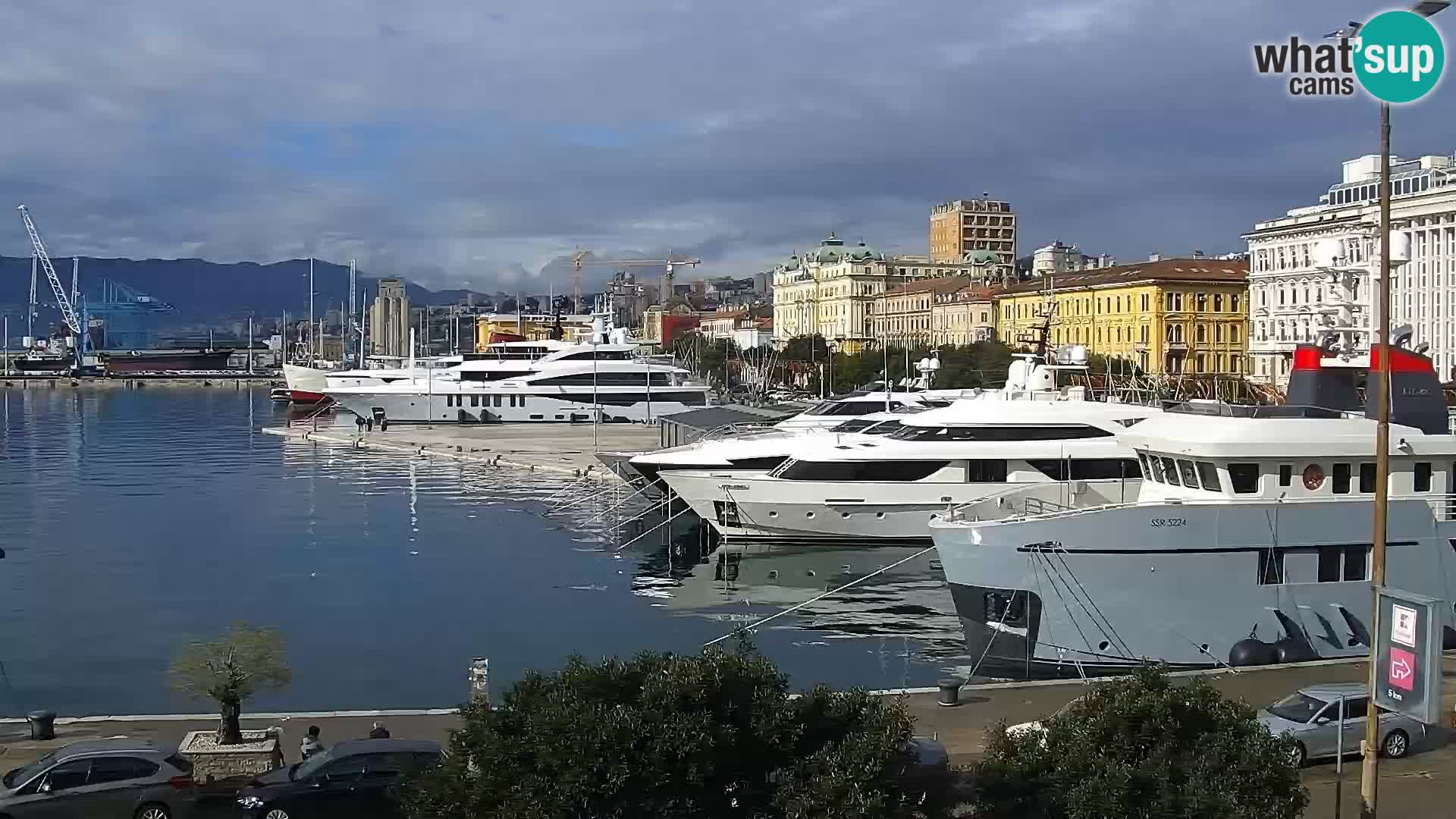 The Riva and Marina in Rijeka  – Live Webcam Croatia