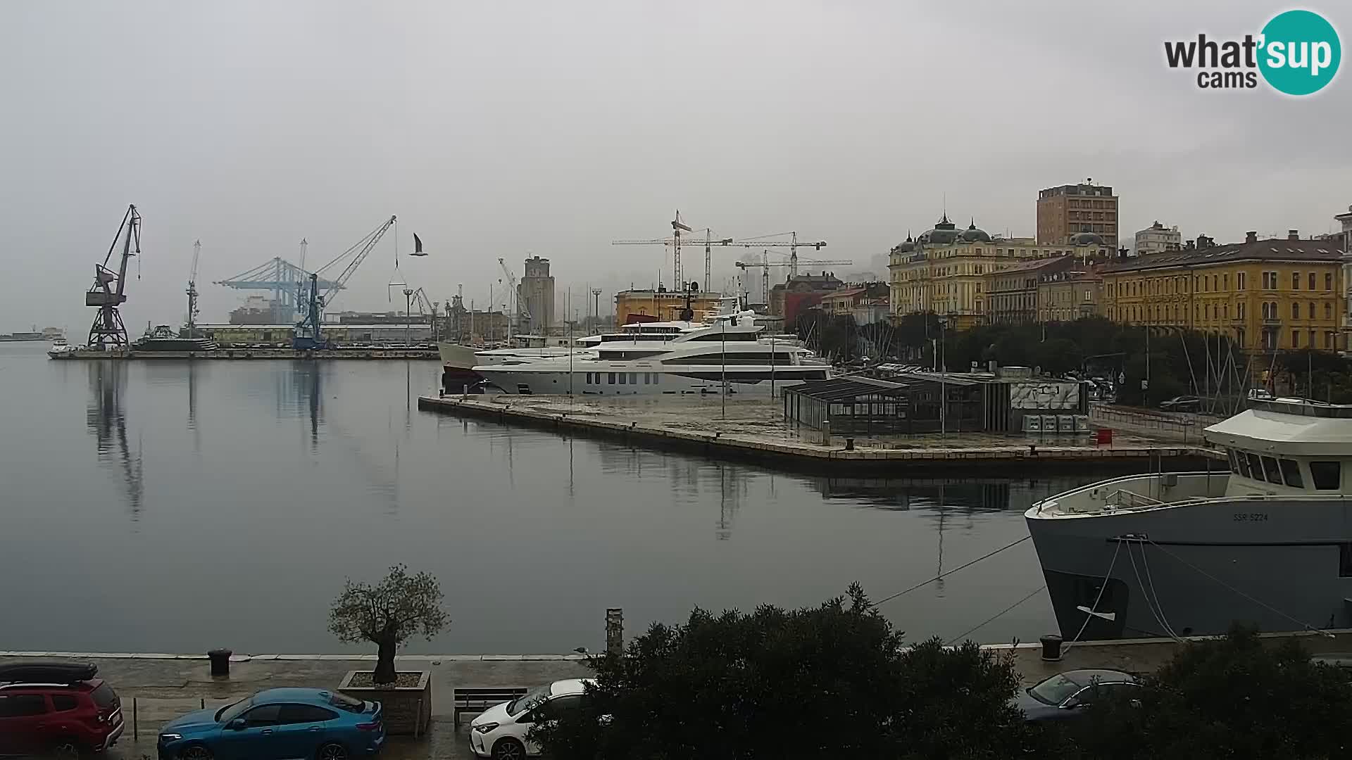 Die Riva und Marina in Rijeka – Live Webcam Kroatien