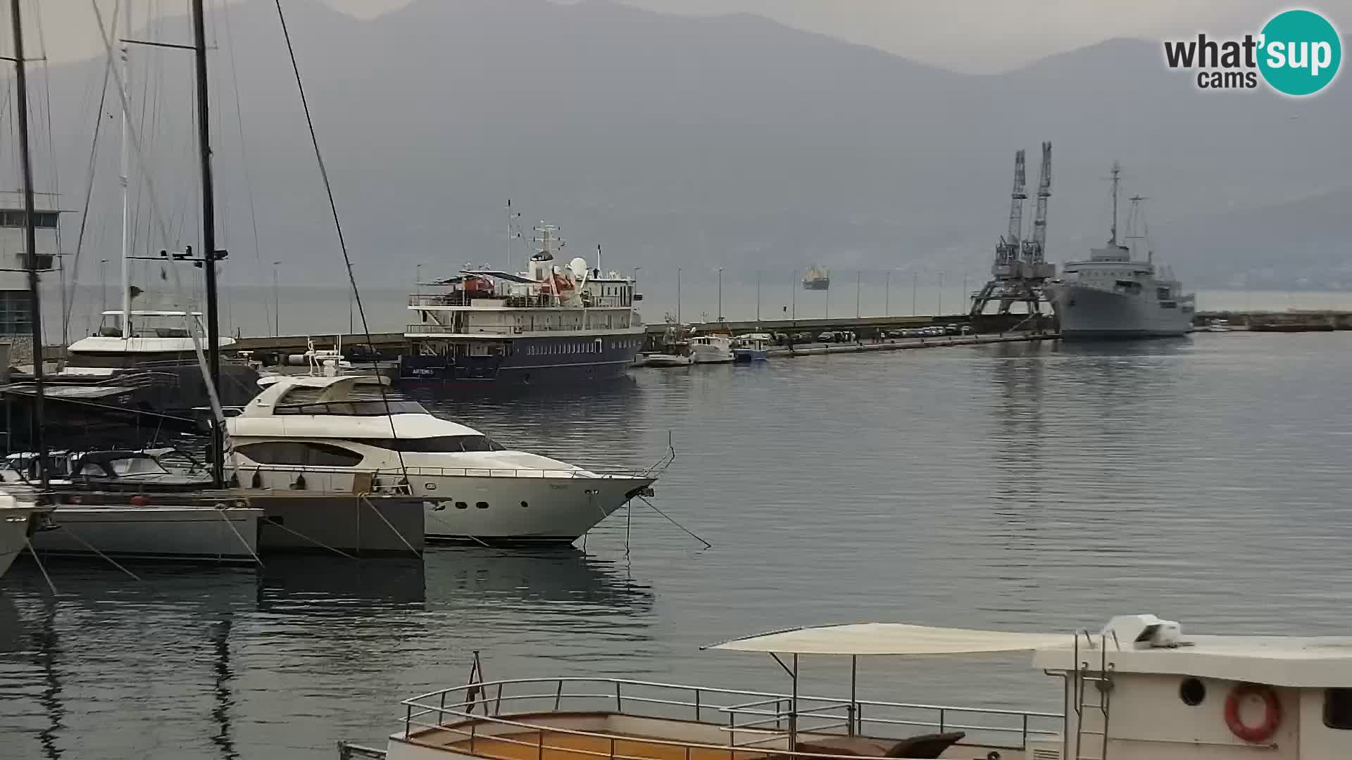 Die Riva und Marina in Rijeka – Live Webcam Kroatien