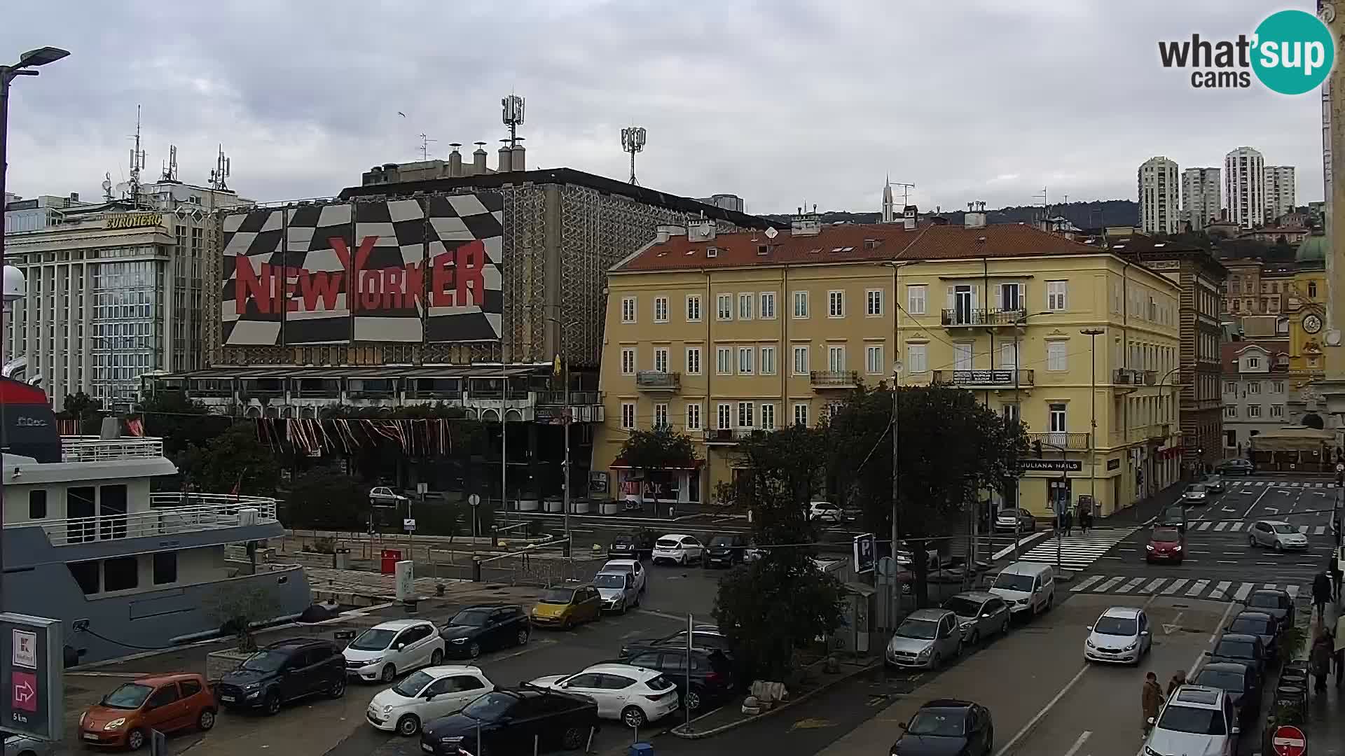 Die Riva und Marina in Rijeka – Live Webcam Kroatien