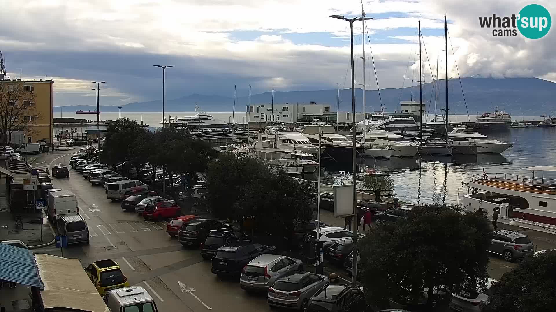 The Riva and Marina in Rijeka  – Live Webcam Croatia