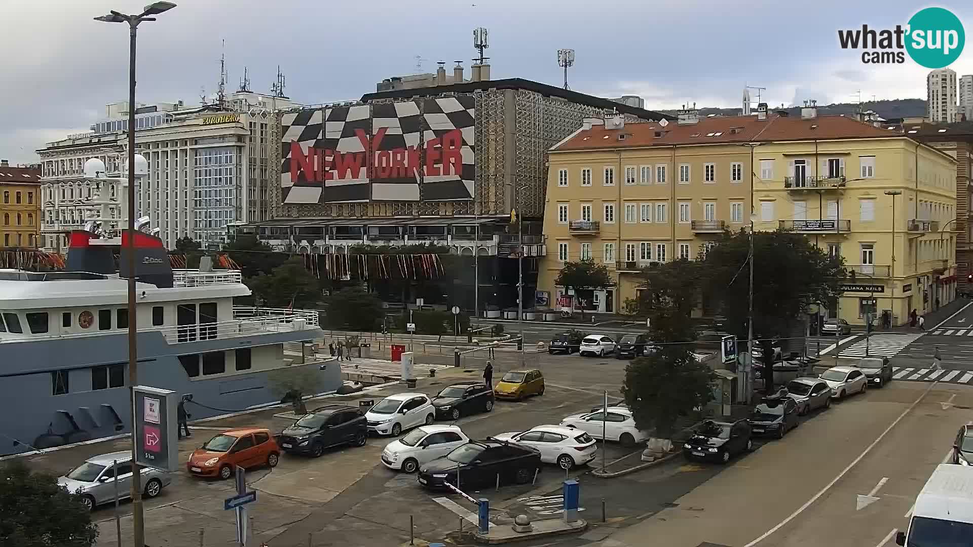 The Riva and Marina in Rijeka  – Live Webcam Croatia