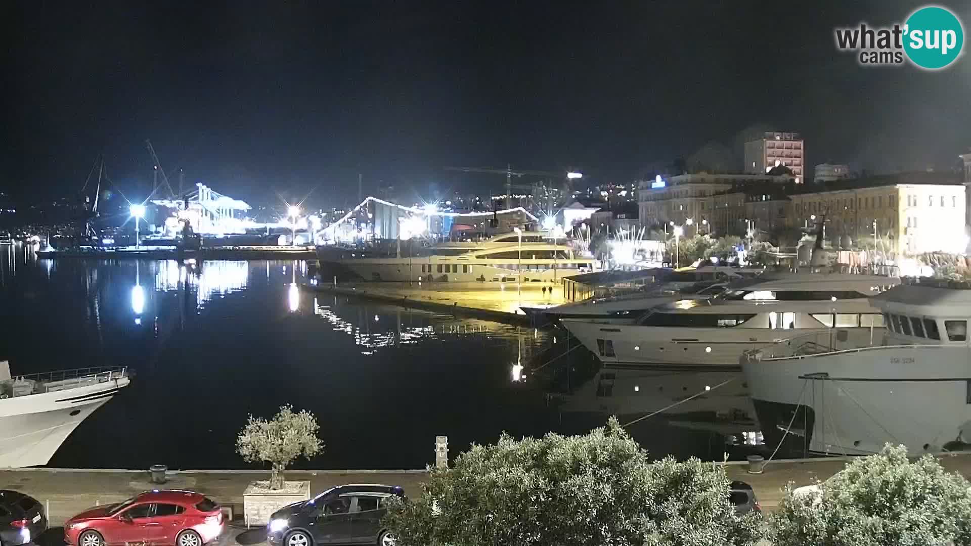 Die Riva und Marina in Rijeka – Live Webcam Kroatien