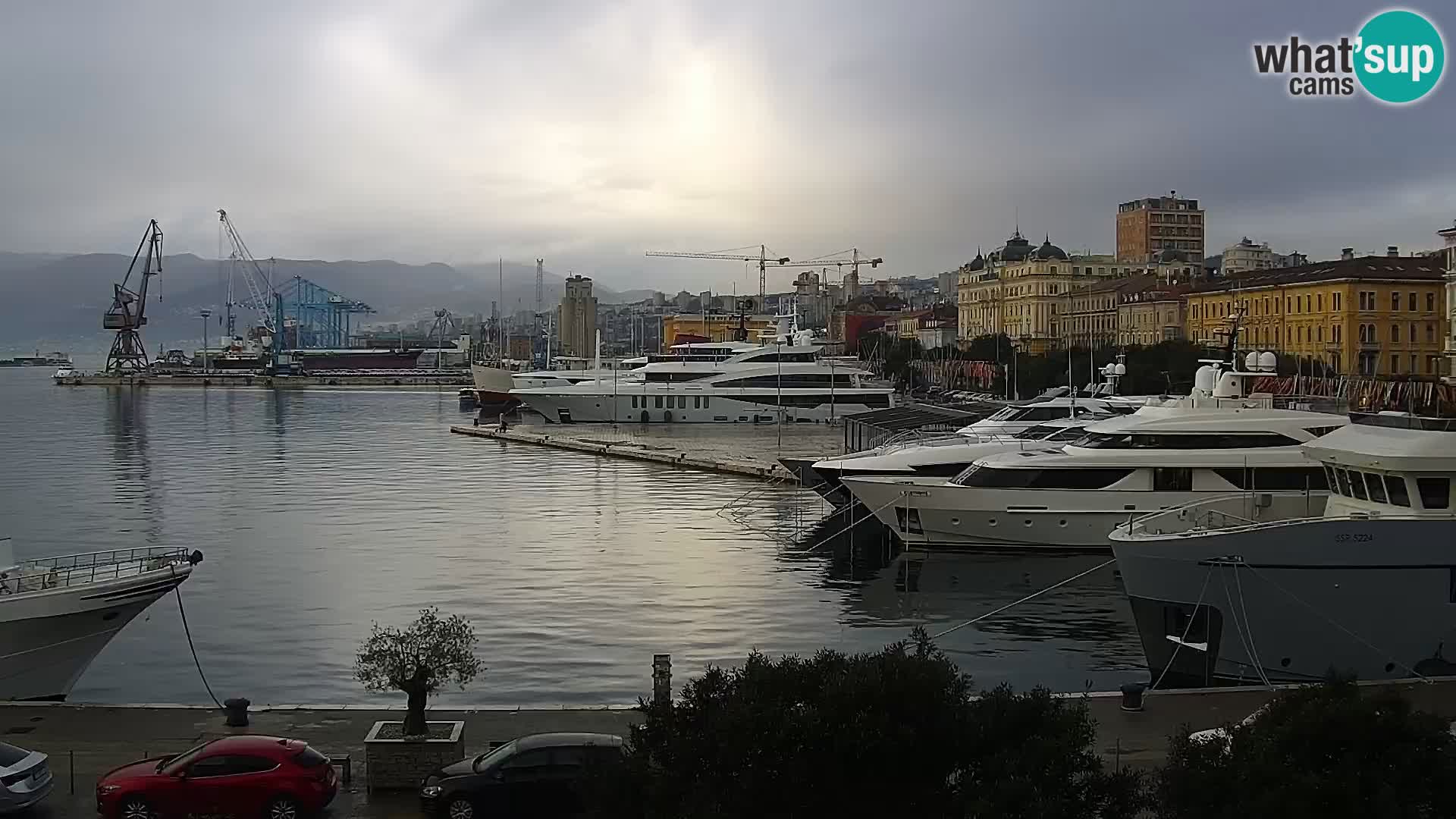 Die Riva und Marina in Rijeka – Live Webcam Kroatien