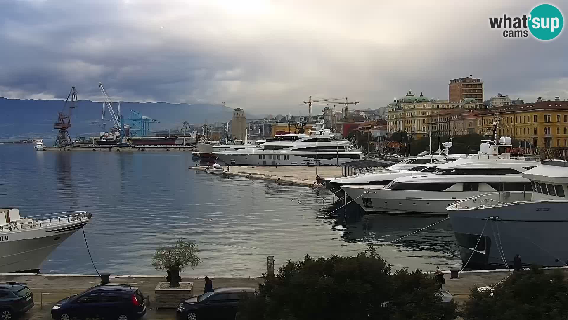 The Riva and Marina in Rijeka  – Live Webcam Croatia