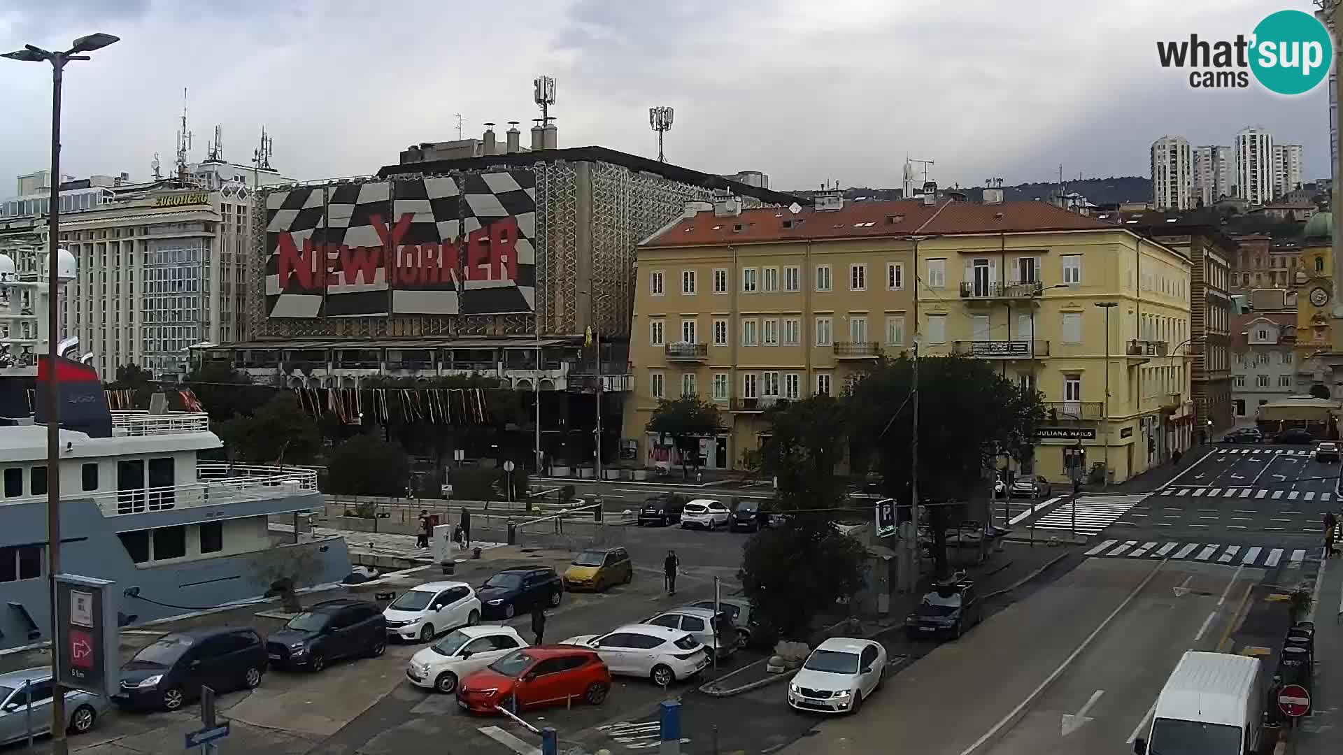 Die Riva und Marina in Rijeka – Live Webcam Kroatien