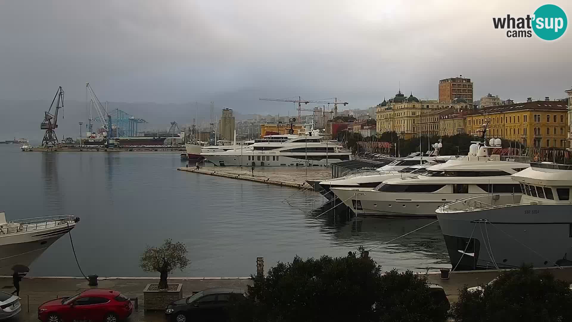 Die Riva und Marina in Rijeka – Live Webcam Kroatien