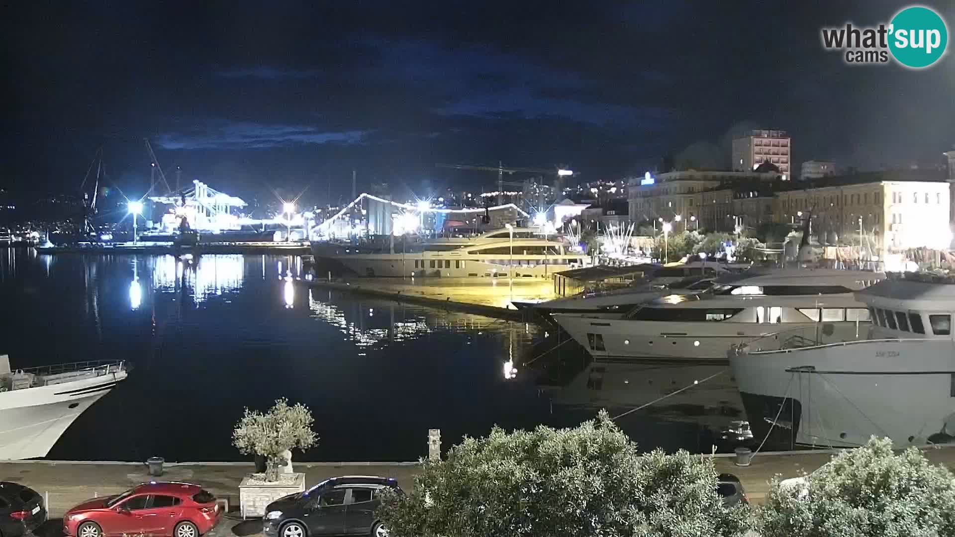 La Riva y Marina en Rijeka – Webcam en vivo Croacia