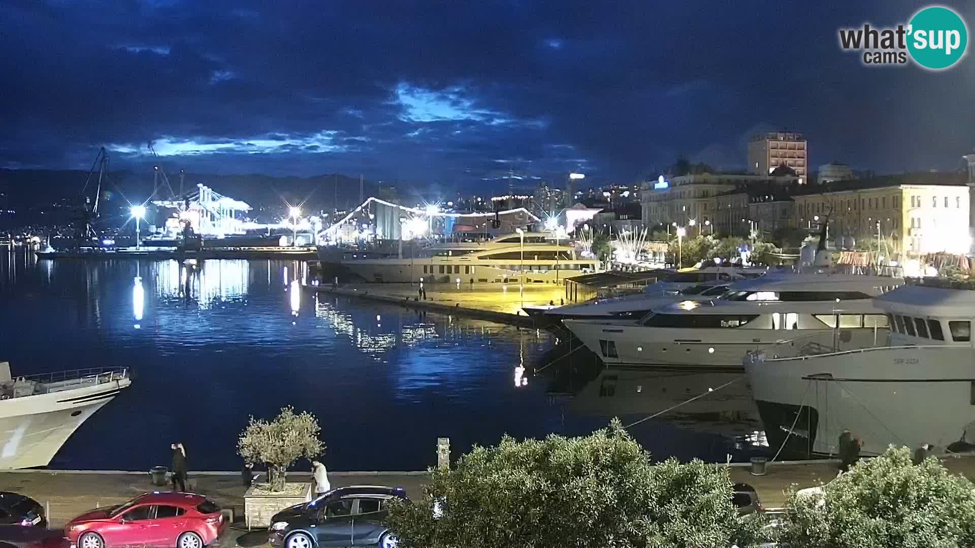 The Riva and Marina in Rijeka  – Live Webcam Croatia