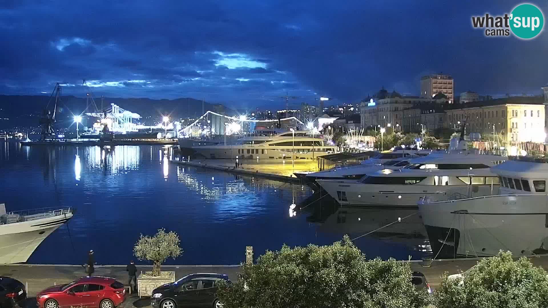 The Riva and Marina in Rijeka  – Live Webcam Croatia