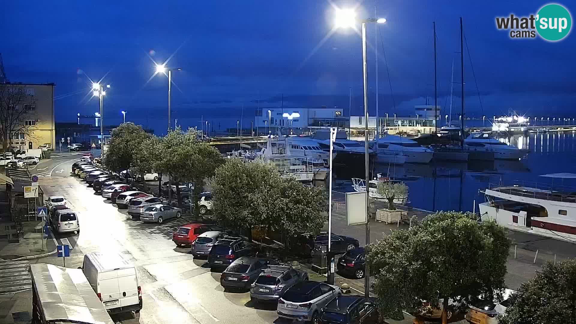 The Riva and Marina in Rijeka  – Live Webcam Croatia