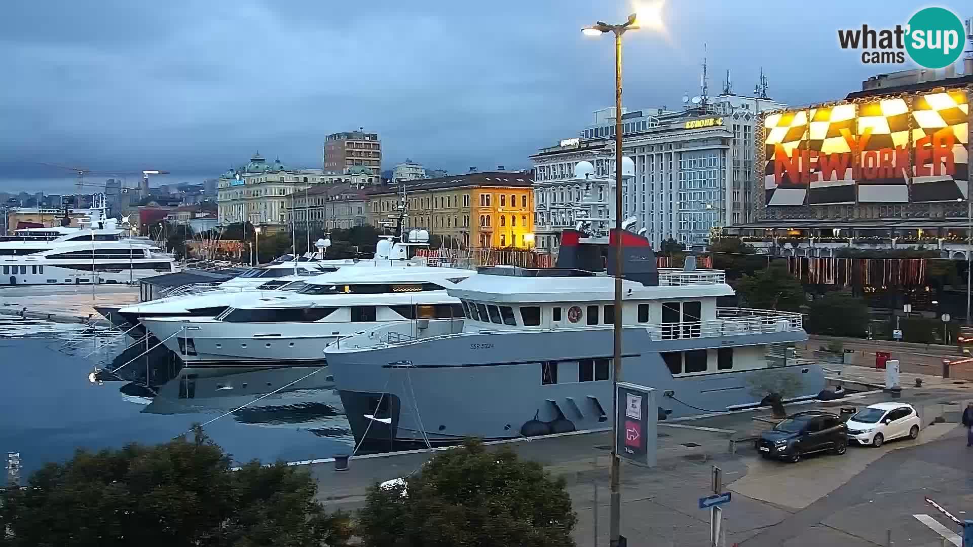 Die Riva und Marina in Rijeka – Live Webcam Kroatien