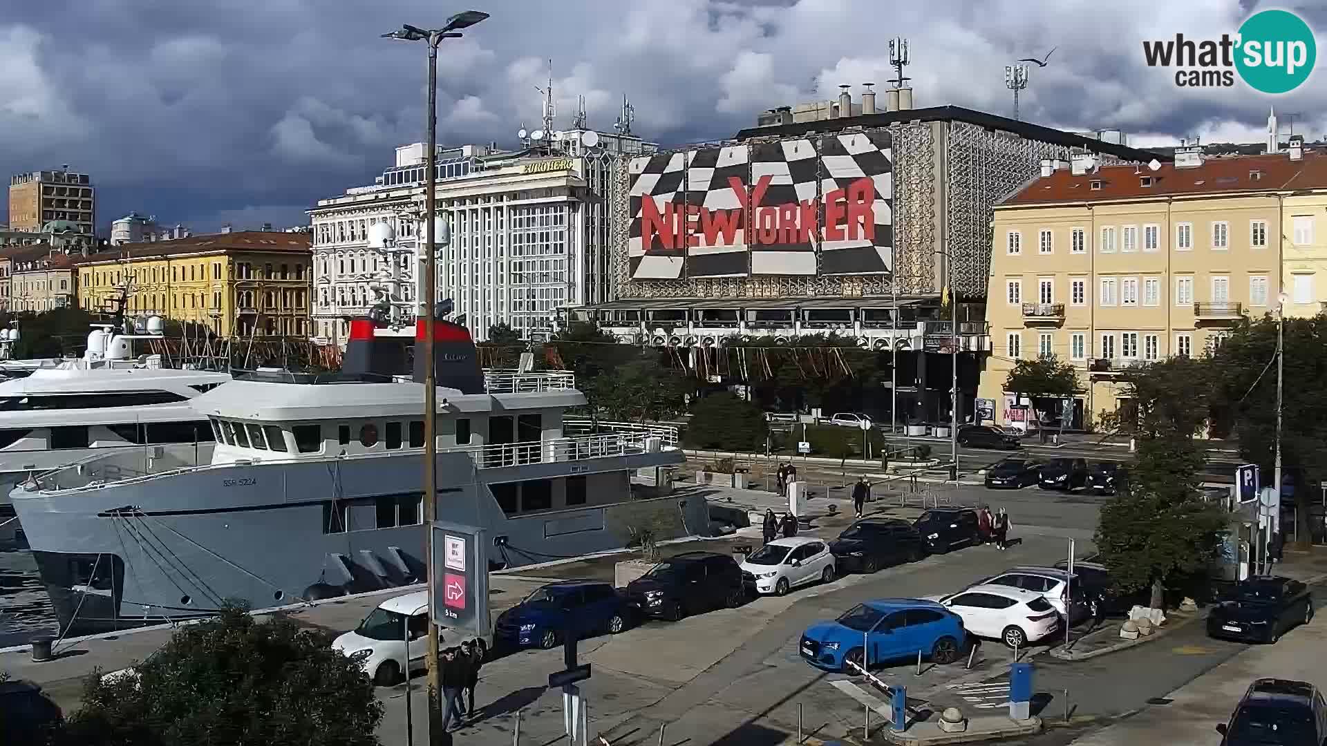 La Riva y Marina en Rijeka – Webcam en vivo Croacia