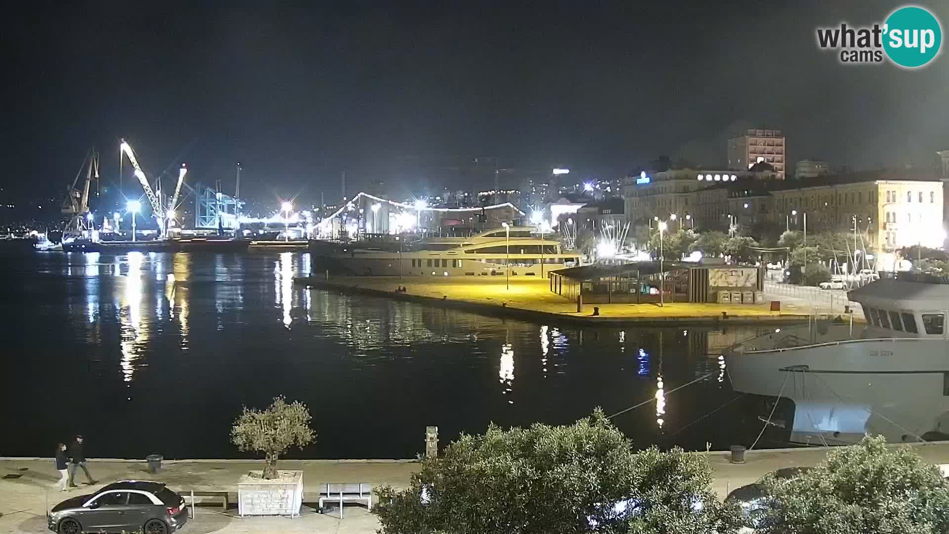 The Riva and Marina in Rijeka  – Live Webcam Croatia