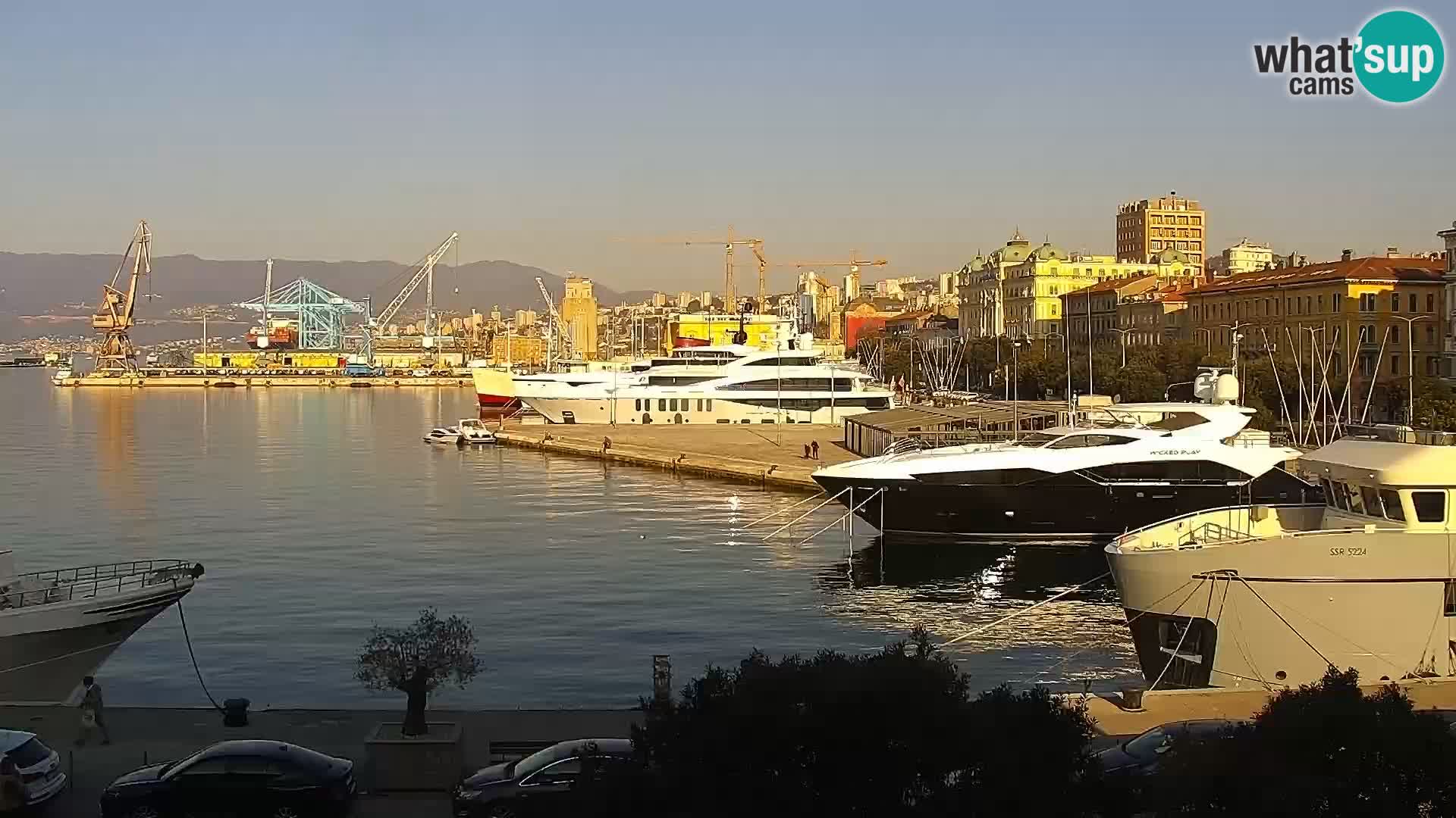 La Riva e la Marina a Rijeka (Fiume) – Live Webcam Croazia