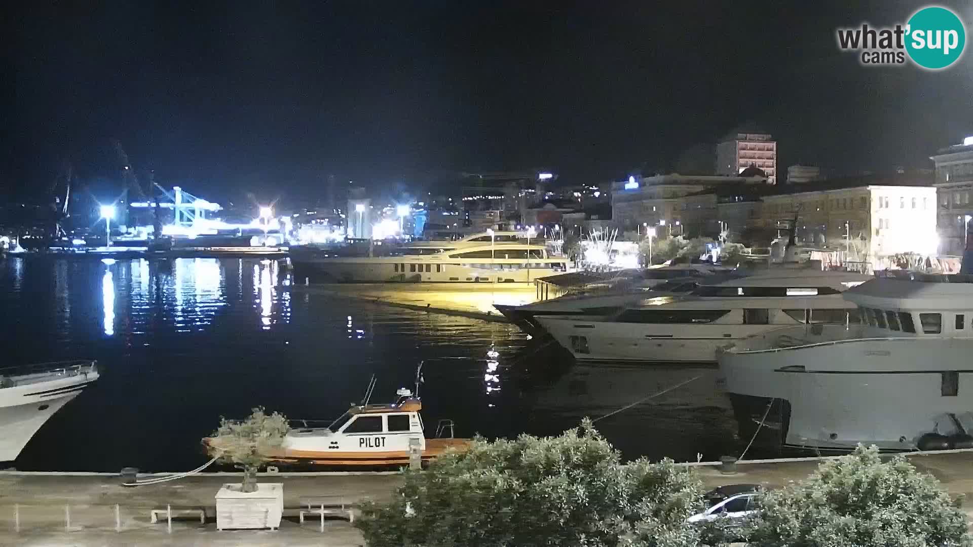 La Riva et Marina à Rijeka – Live Webcam Croatie