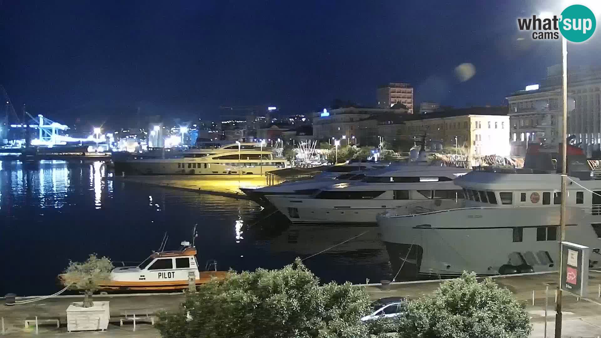 The Riva and Marina in Rijeka  – Live Webcam Croatia