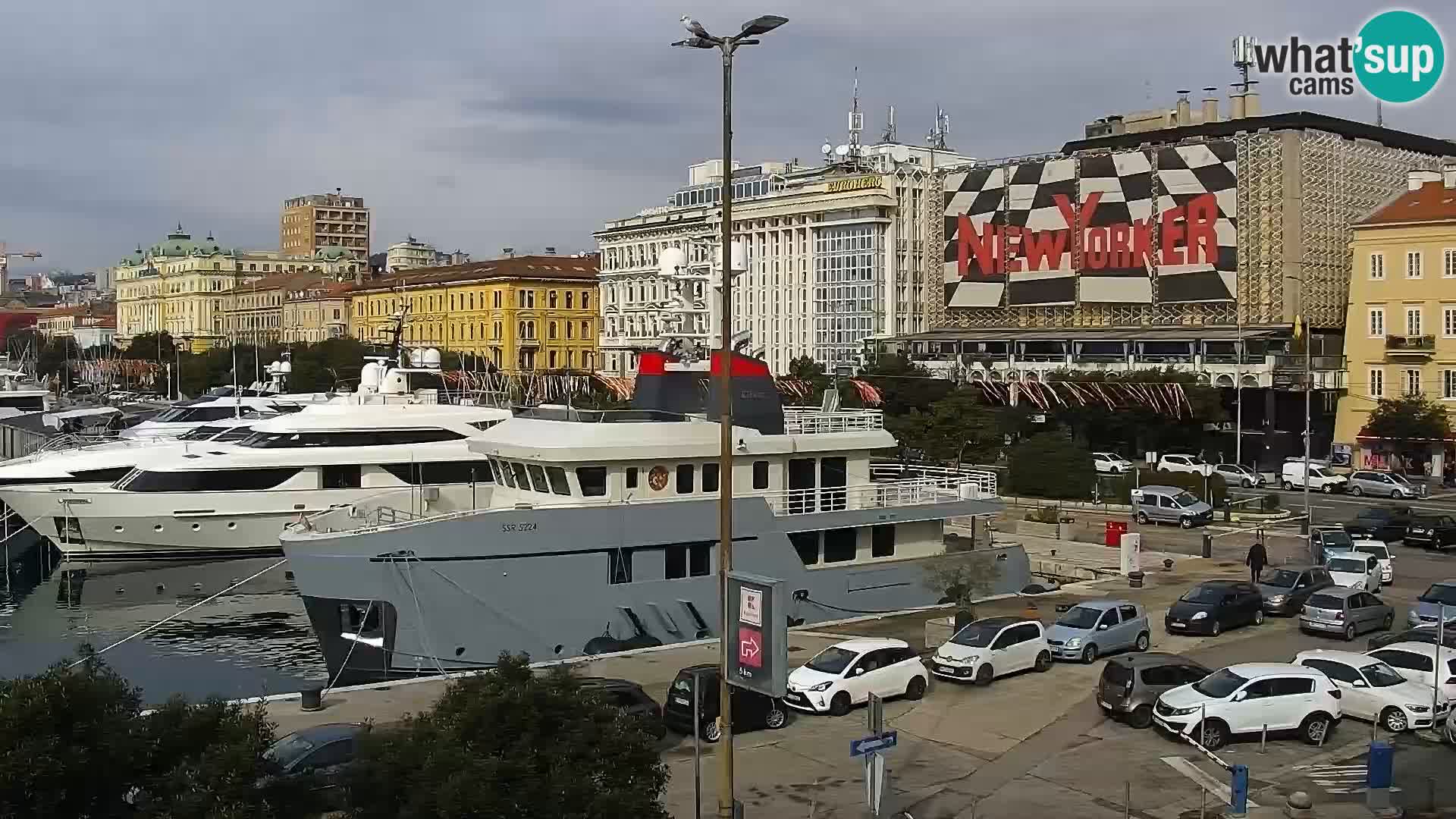 The Riva and Marina in Rijeka  – Live Webcam Croatia