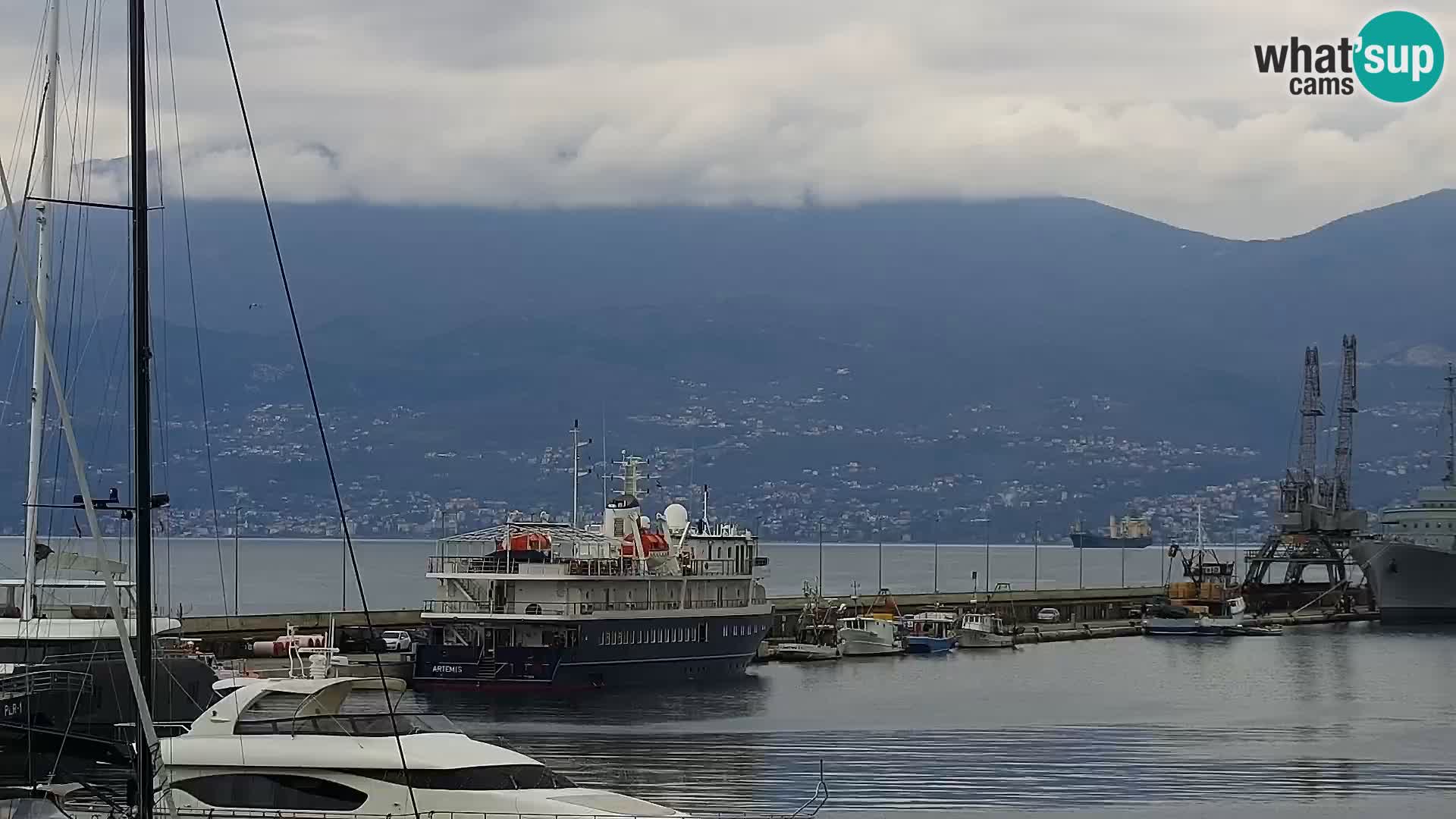 Riva in Marina v Reki – Spletna kamera v živo Hrvaška